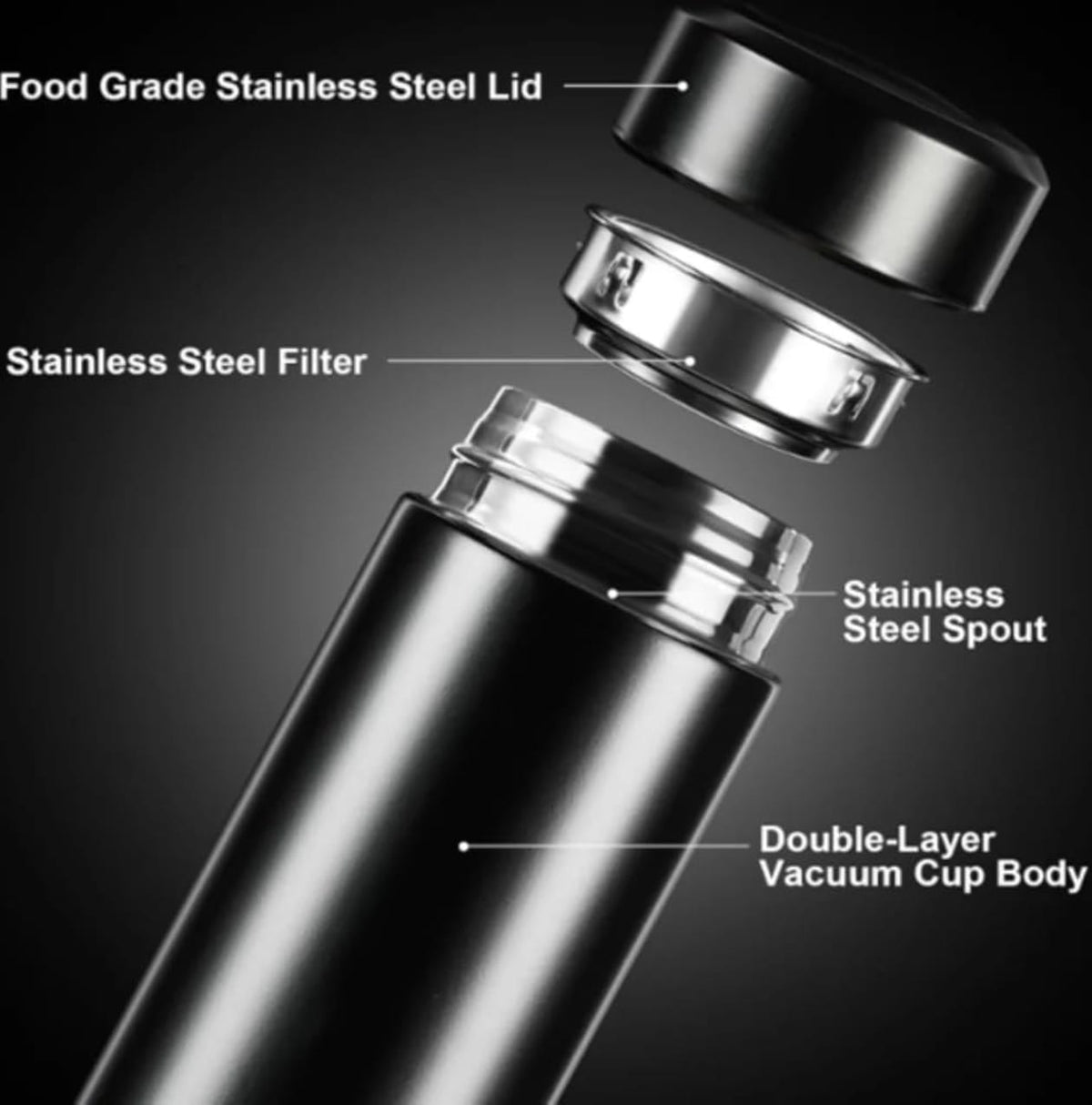 Personalized Smart Temperature Water Bottle (with Custom Name)