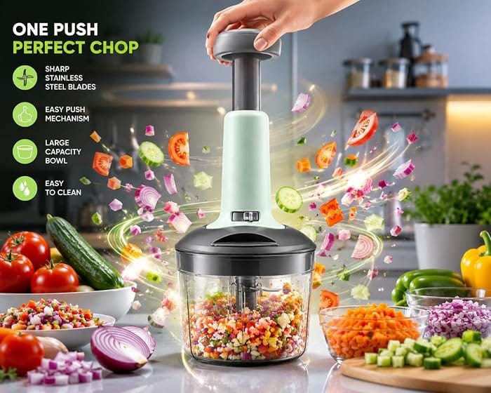 650ML Manual Push Food Chopper