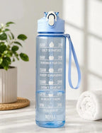 Motivational 900ML Non-Toxic Sipper Water Bottle (Pack of 2)