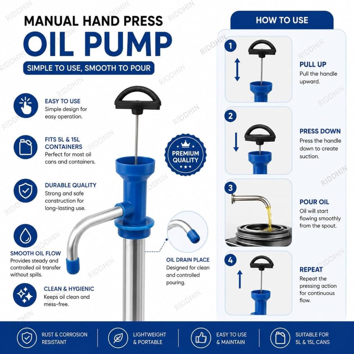 Stainless Steel Oil Pump Dispenser