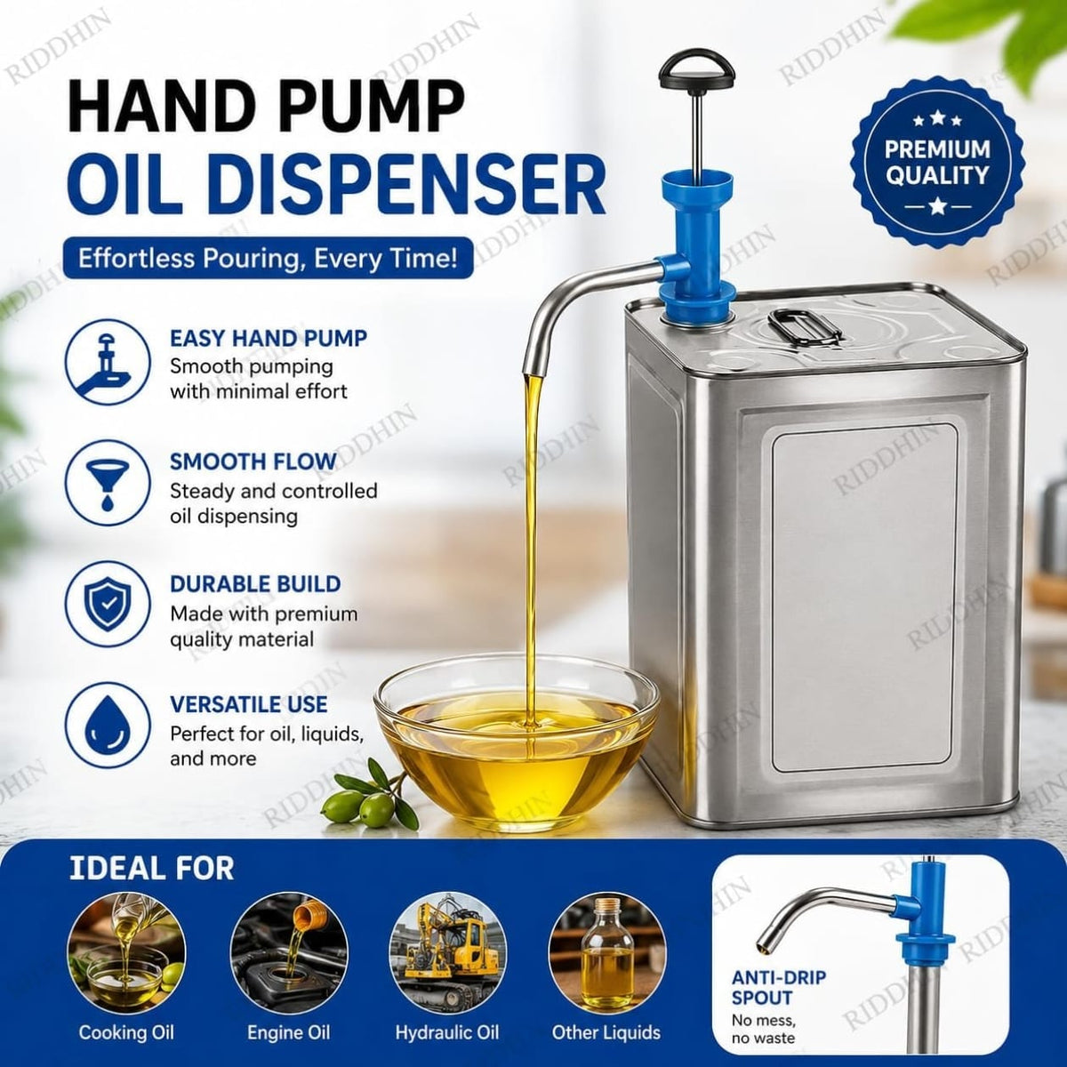 Stainless Steel Oil Pump Dispenser
